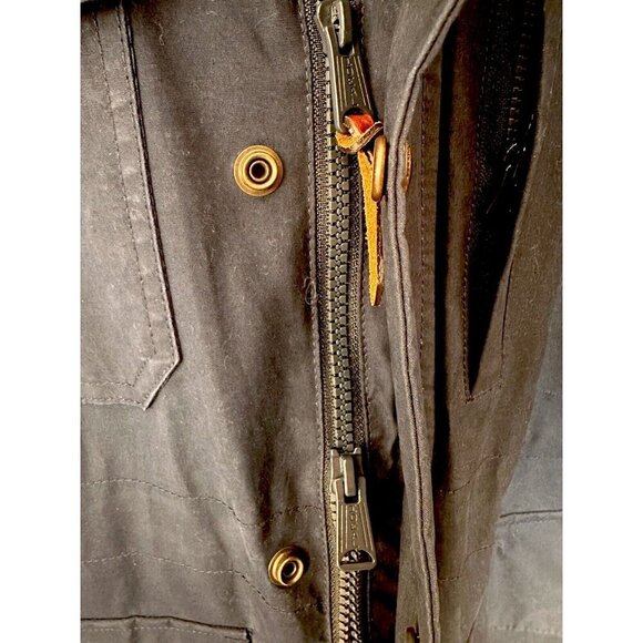 Lands’ End Mens Large (42-44) Bayfield Cotton Parka Barn Jacket Navy Blue 486014 - Picture 9 of 16